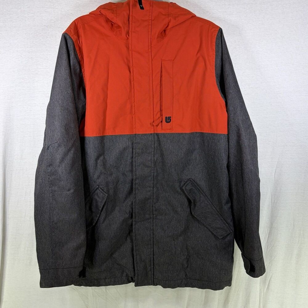 Burton The White Collection Orange Greenlight Snowboarding Ski Jacket Men Large